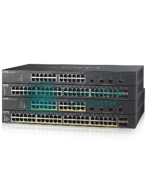 Коммутатор Hybrid Smart L2+ Switch Zyxel NebulaFlex XMG1930-30HP, rack 19