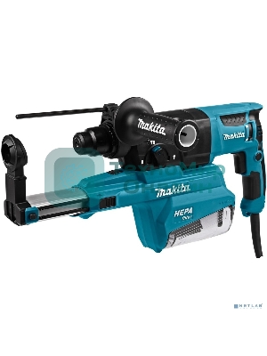 Перфоратор Makita HR2652 SDS+,800Вт,3реж,2.9Дж,0-4600у\м,3.0кг,чем,комплект д\сбора пыли с фильтро