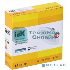 Светильник IEK LDVO0-1613-12-4000-K01 LED ДВО 1613 белый круг 12Вт 4000К IP20 пластик. корпус, диам 145 мм