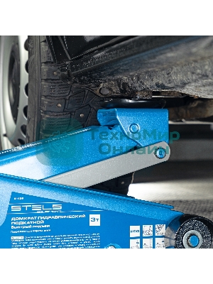 Домкрат гидравлический подкатной Stels 3 т, 120-450 мм, быстрый подъем, проф.