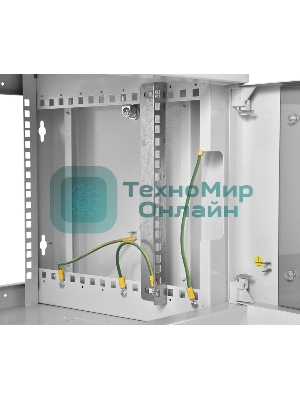 Шкаф коммутационный ЦМО (ШРН-6.500) напольный 6U 600x500 мм пер. дв. стекл 200 кг серый 470 мм 180 град.