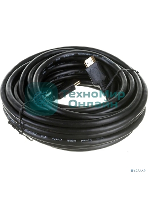 Кабель HDMI Cablexpert CC-HDMI4L-10M, 10м, v2.0, 19M/19M, серия Light, черный, позол.разъемы, экран, пакет