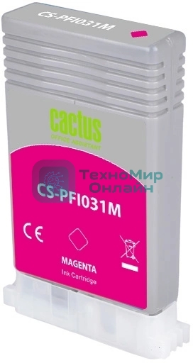 Картридж струйный Cactus CS-PFI031M PFI-031M пурпурный (55мл) для Canon imagePROGRAF TM-240/340
