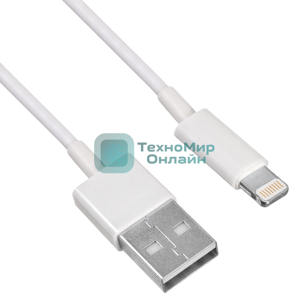 Кабель Buro USB-IP-1.2W2A 1.2м белый