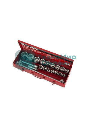 Набор головок Matrix квадрат 3/4'' головки 19 х 50 мм 20 предм. в метал. боксе