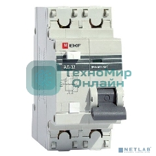 Выключатель автоматический дифференциального тока EKF DA32-32-30-pro АД-32 1P+N 32А/30мА (хар. C, AC, электронный, защита 270В) 4,5кА EKF PROxima