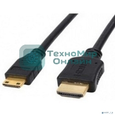Кабель Exegate HDMI to miniHDMI (19M -19M) 1м, ver1.4, позолоченные контакты