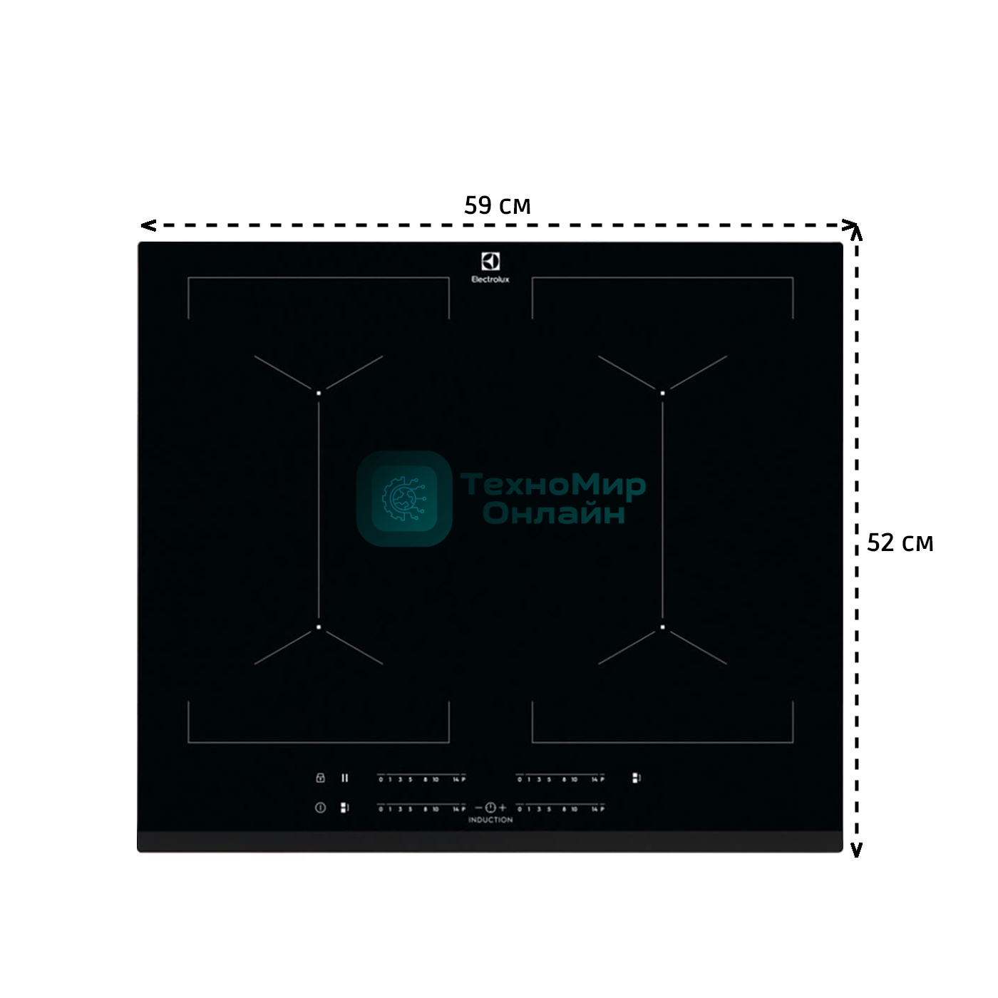 Индукционная варочная панель Electrolux EIV644 черный