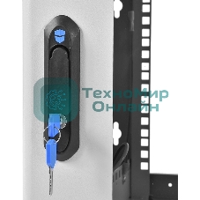 Шкаф коммутационный ЦМО (ШРН-6.500) напольный 6U 600x500 мм пер. дв. стекл 200 кг серый 470 мм 180 град.