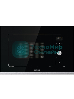 Встраиваемая микроволновая печь GORENJE BMX201AG1BG Электронное управление, черный, объем: 20 л
