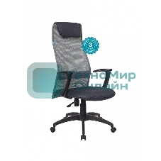 Кресло руководителя Бюрократ KB-8N/DG/TW-12 серый TW-04 TW-12 сетка