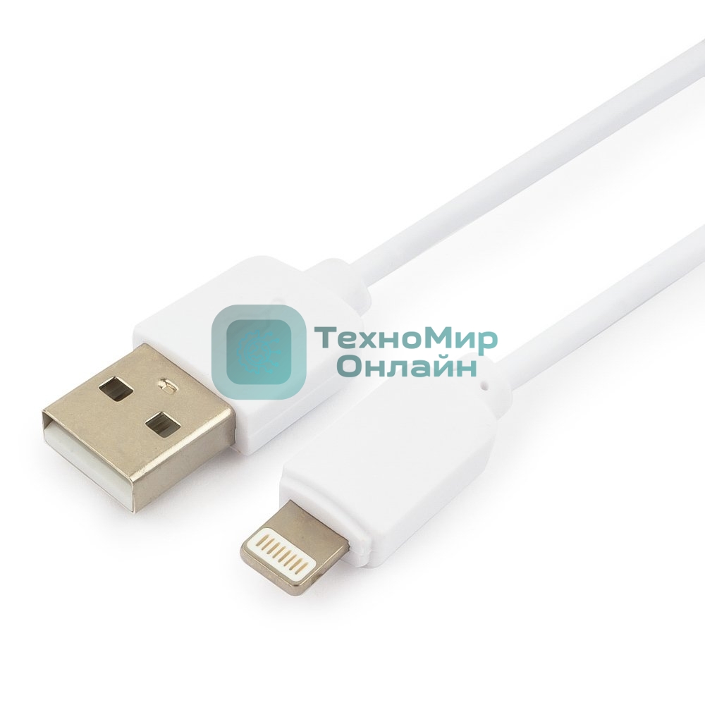 Кабель USB Гарнизон GCC-USB2-AP2-6-W AM/Lightning, для iPhone5/6/7, IPod, IPad, 1.8м, белый, пакет