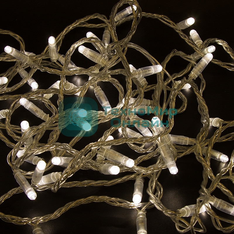 Гирлянда Neon-night Нить 10 м, 200 LED, прозрачный ПВХ, цвет свечения теплый белый