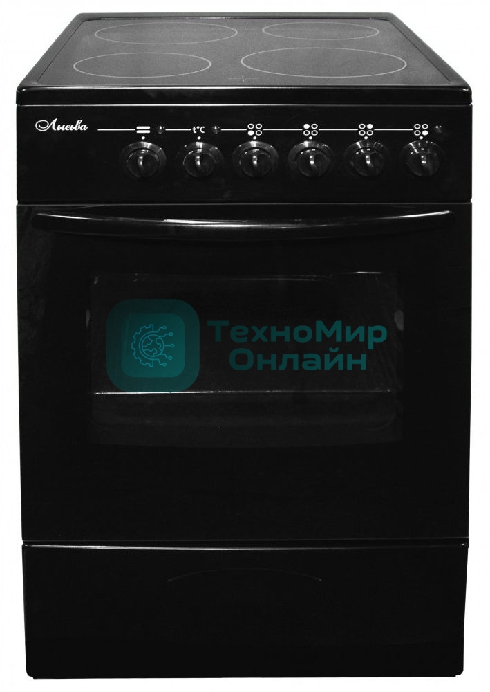 Плита электрическая Лысьва EF4002MK00 черный, конфорок 4, духовка 57 л, 50 см x 84 см x 60 см (без крышки)