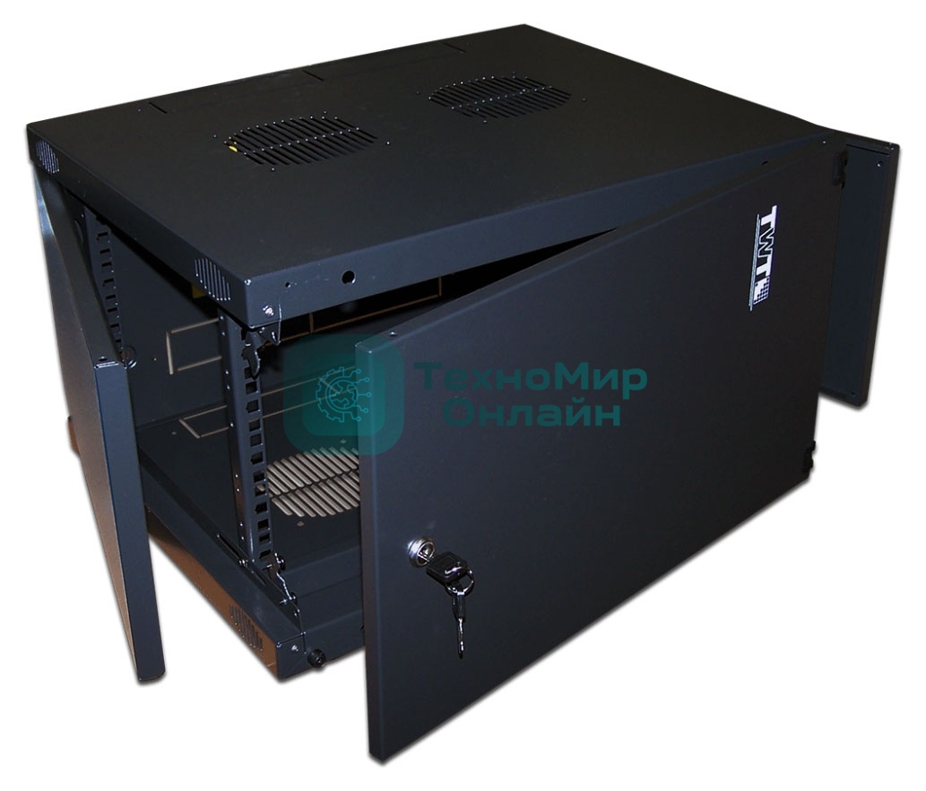 Шкаф коммутационный Lanmaster Next (TWT-CBWNM-18U-6X6-BK) 18U 550x600 мм пер. дв. металл 60 кг черный