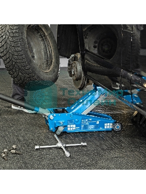 Домкрат гидравлический подкатной Stels 3 т, 120-450 мм, быстрый подъем, проф.