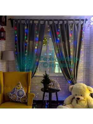 Гирлянда Neon-night Светодиодный дождь из росы 3х3 м, мультиколор, USB + пульт управления