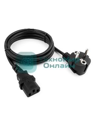 Кабель питания Cablexpert PC-186-VDE-1.5M Schuko-C13, 3x0.75мм2, 10A, VDE, с заземлением, 1.5м, черный, пакет