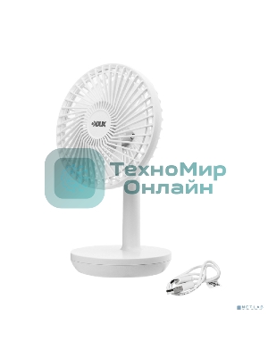Вентилятор настольный DUX 60-0214 USB, белый, 6 Вт