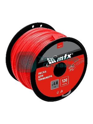 Леска для триммера MTX звезда 4,0 мм х 120 м, на катушке