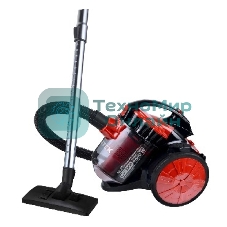 Пылесос Centek CT-2531 (красн/черн) мультициклон 1800/350Вт, стакан 1,5 л, телескоп металл. трубка