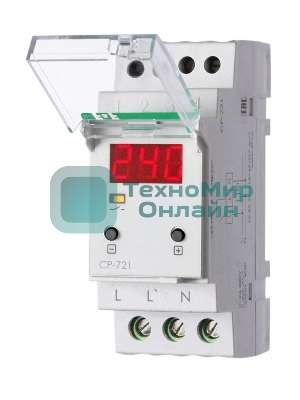 Реле напряжения CP-721 (50-450В 30А 2 модуля IP20 монтаж на DIN-рейке)(аналог УЗМ) F&F EA04.009.003