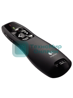 Презентер беспроводной Logitech R400 черный, радиоканал, USB, кнопки - 5