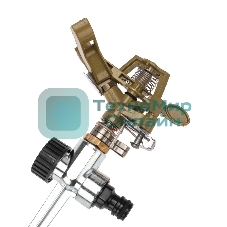 Разбрызгиватель латунный, импульсный, с регулировкой угла горизонта распыления до 26 м Четыре Сезона