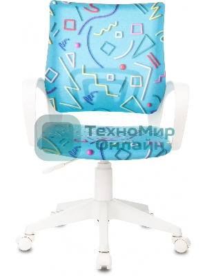 Кресло Бюрократ BuroKIDS 1 W Sticks 06 голубой, ткань, 120 кг