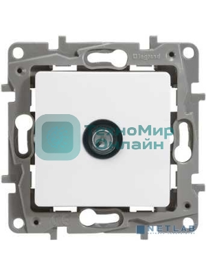 Розетка телевизионная проходная, 15дБ, бел. ETIKA