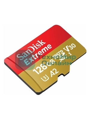 Флеш карта microSD 128Gb SanDisk microSDXC Class 10 UHS-I A2 C10 V30 U3 Extreme 190MB/s