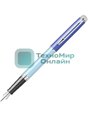 Ручка перьевая Waterman Hemisphere Colour Blocking (2179924) Blue CT, сталь нержавеющая, F, подарочная коробка