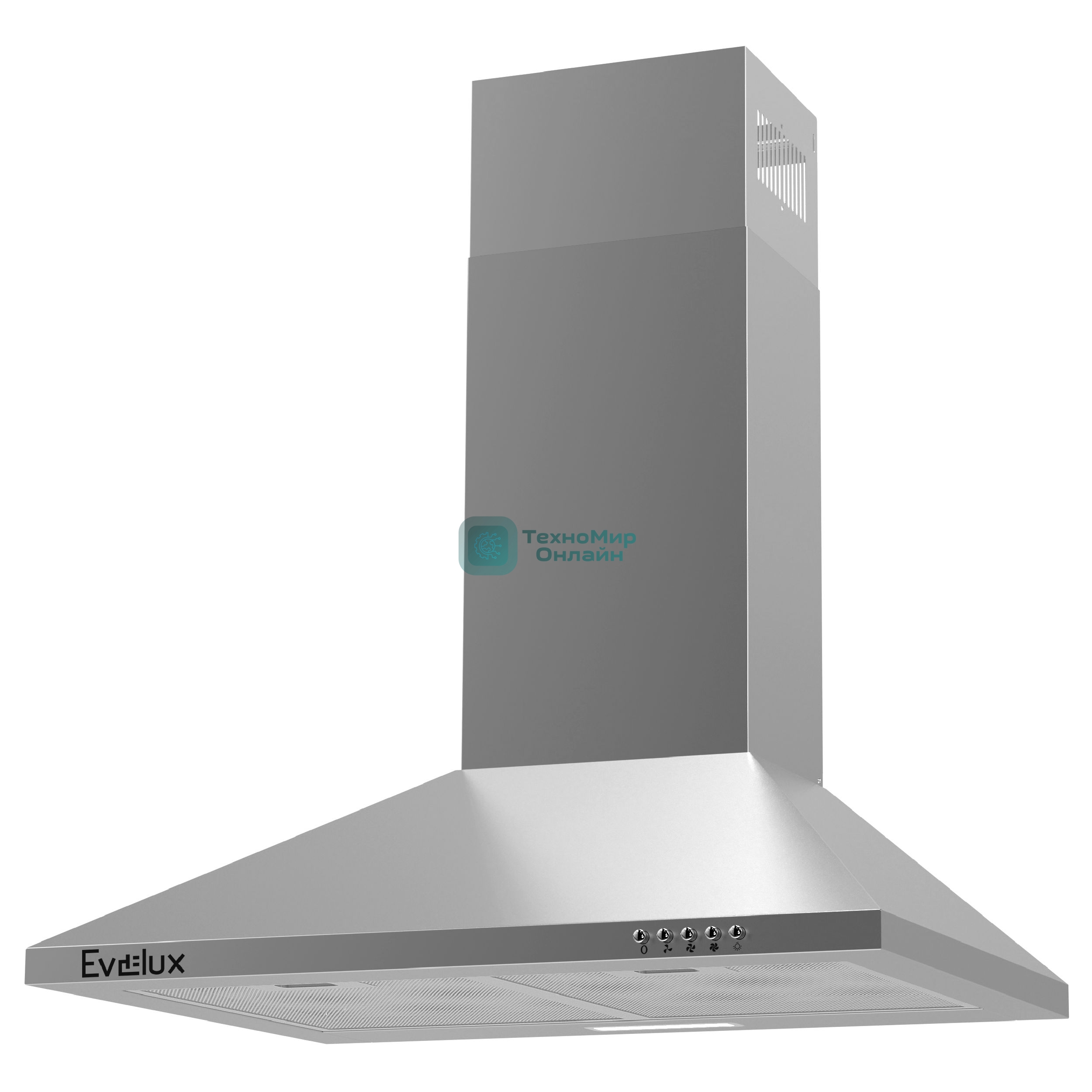 Вытяжка купольная Evelux Favorite 60 X нержавеющая сталь, 60 см, 750 куб. м/ч, 45 дБ