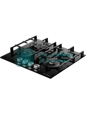 Варочная поверхность Kuppersberg FG 68 B газ, High-Tech, 60 см, автоматический электроподжиг, газ-контроль, форсунки под сжиженый газ, механическое/сенсорное управление, таймер, блокировка панели управления, подсветка панели управления, SABAF конфорки, чугунные решетки, цвет черный, цвет фурнитуры черно-серебристый