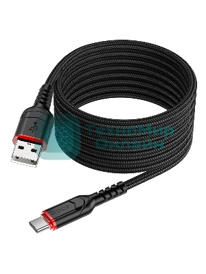 Кабель USB2.0 Hoco AM/Type-C, 3А, X59, 2м, черный, коробка