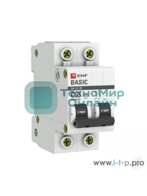 Выключатель автоматический EKF mcb4729-2-10C 2P 10А (C) 4,5кА ВА 47-29 EKF Basic