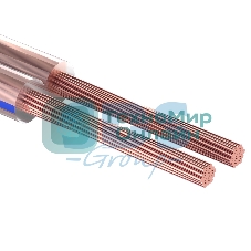 Кабель акустический Rexant 2х0,35 м м², прозрачный BLUELINE, мини-бухта 5 м