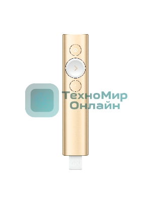 Презентер беспроводной Logitech Spotlight золотистый, радиоканал, USB, кнопки - 3