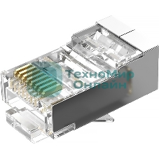 Коннектор Vention RJ45 (8p8c), FTP, cat. 6, под витую пару, экранированный (50 шт.)