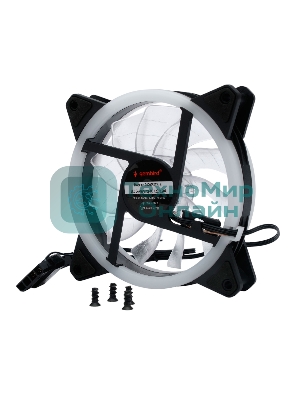 Вентилятор для корпуса Gembird черный, 120 мм, 1200 об/мин, 20.5 дБ, 3 pin