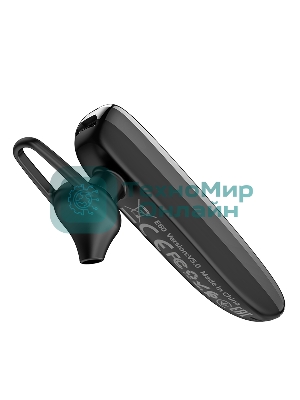 Беспроводная моно-гарнитура Hoco E60 черный, вкладыш с заушником, Bluetooth, до 10 ч