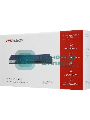 Коммутатор Hikvision DS-3E0326P-E(C) (L2) 24x1 Гбит/с 2xКомбо(1000BASE-T/SFP) 2SFP 24PoE 370W неуправляемый