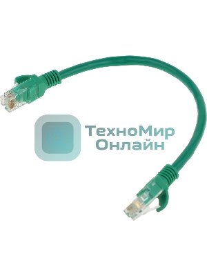 Патч-корд UTP Cablexpertcat.6, 0.25м, литой, многожильный, зеленый