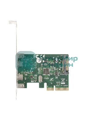 Контроллер ExeGate EXE-313 PCI-Ex4, 2*USB3.1 Type-C ext, разъем доп.питания (OEM)