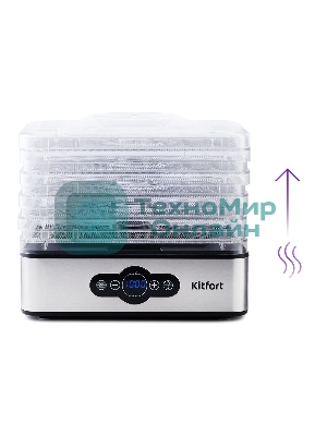 Сушилка для овощей и фруктов Kitfort KT-1914 5под. 240 Вт, черный