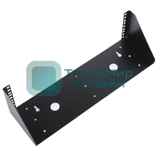 Кронштейн телекоммуникационный настенный вертикальный 3U, черный КНО-В-3U-9005