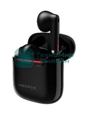 Игровая гарнитура TWS Edifier Hecate GM3 Plus черный, вкладыши, Bluetooth, до 5.5 ч