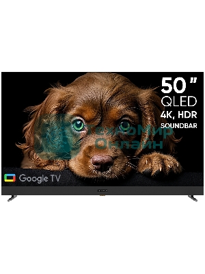 Телевизор TopDevice 50'' TDTV50DQ08U черный VA-QLED UHD 60Hz Smart TV 2GB/16GB