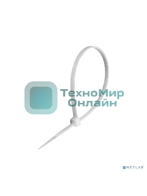 Стяжка (хомут) нейлоновая ExeGate EX293123RUS CV66-60x2.5W (нейлон 6.6, 60x2.5 мм, неоткрывающаяся, halogen free, -40°C - +85°C, белая, 100 шт)