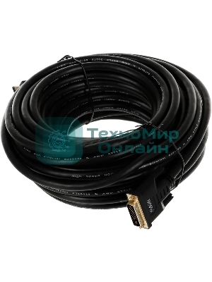 Кабель аудио-видео Lazco WH-141 HDMI (m)/DVI-D(m) 15м. позолоченные контакты черный (WH-141(15M))